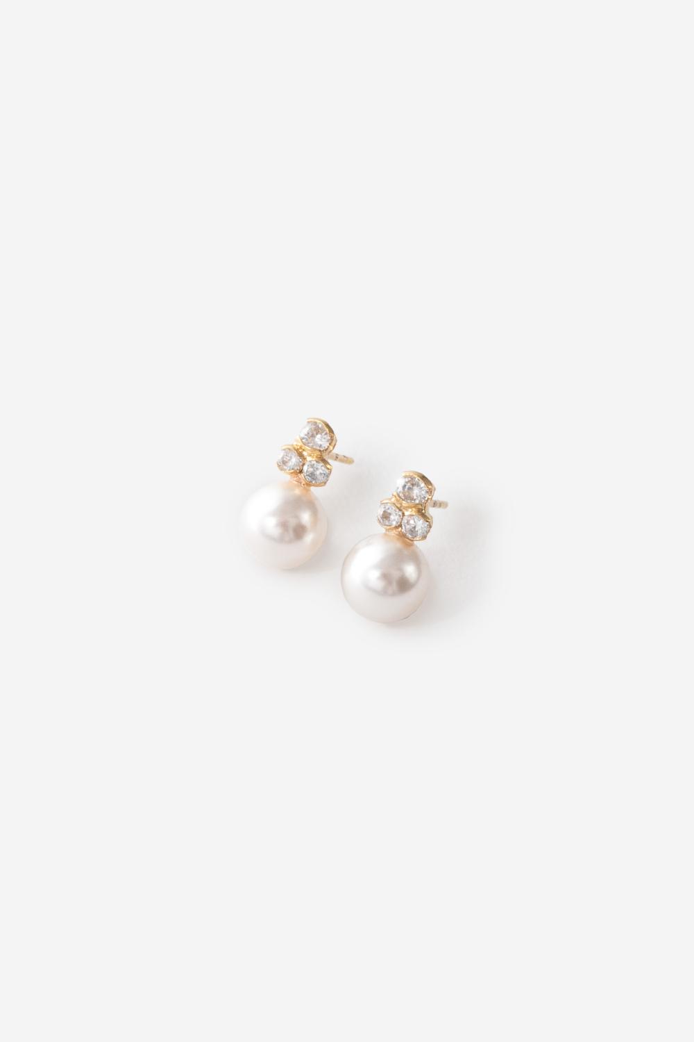 Julia Pearl Earrings, Women, Gold