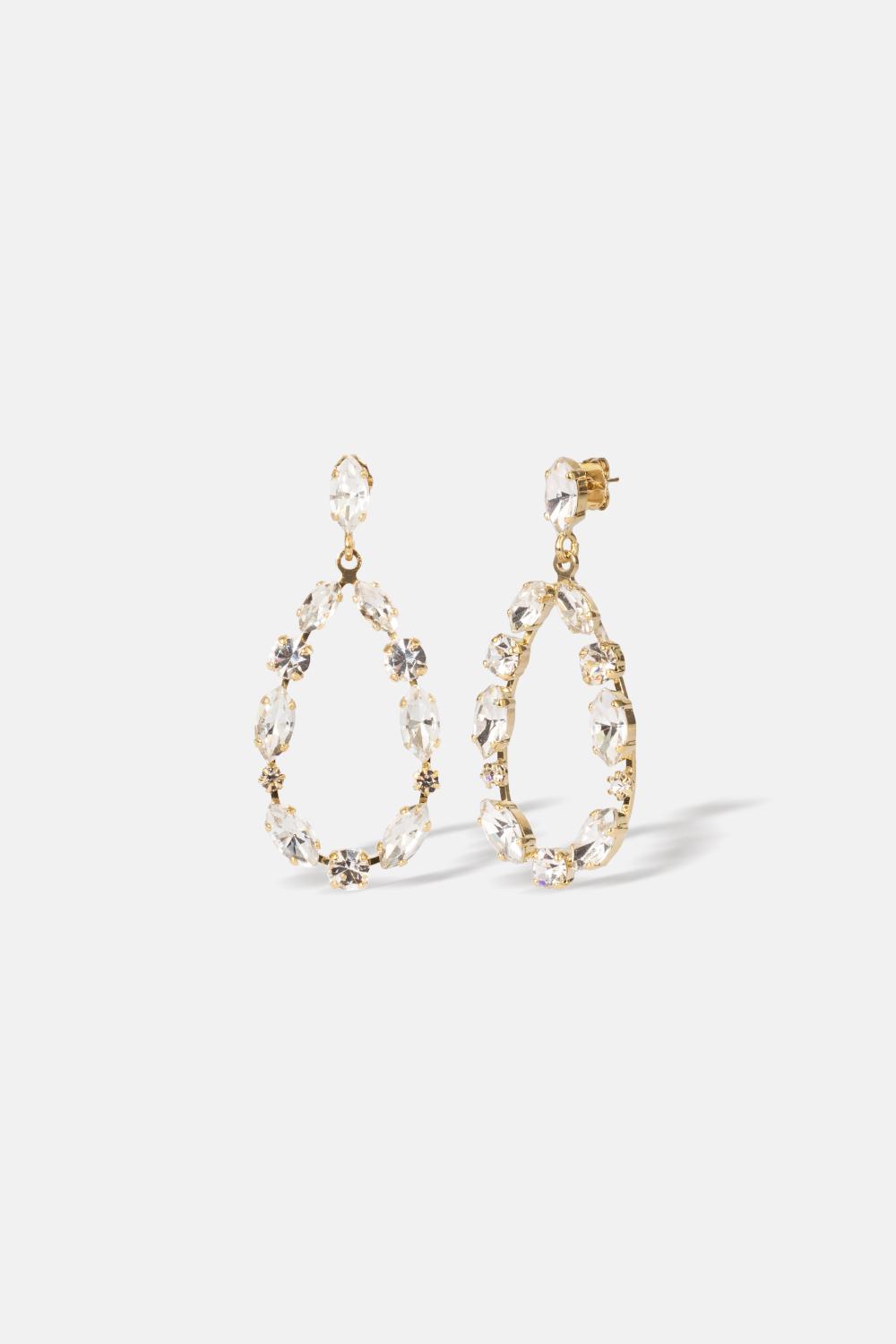 Janey Earrings, Women, Gold