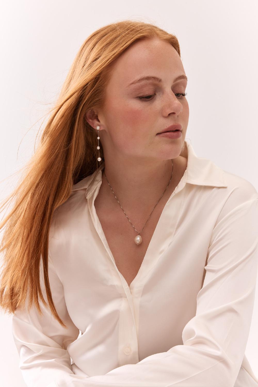 Resa Small Earrings, Women, Silver