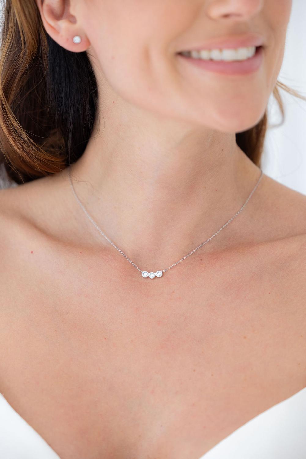 Amalia Necklace, Women, Silver