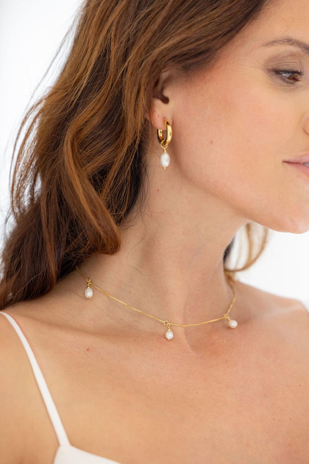 Forever Back Necklace, Women, Gold