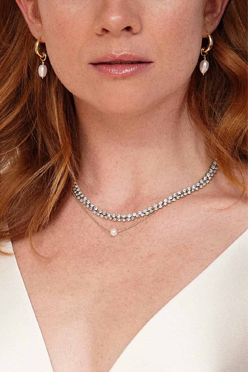 Lofty Necklace, Women, Silver
