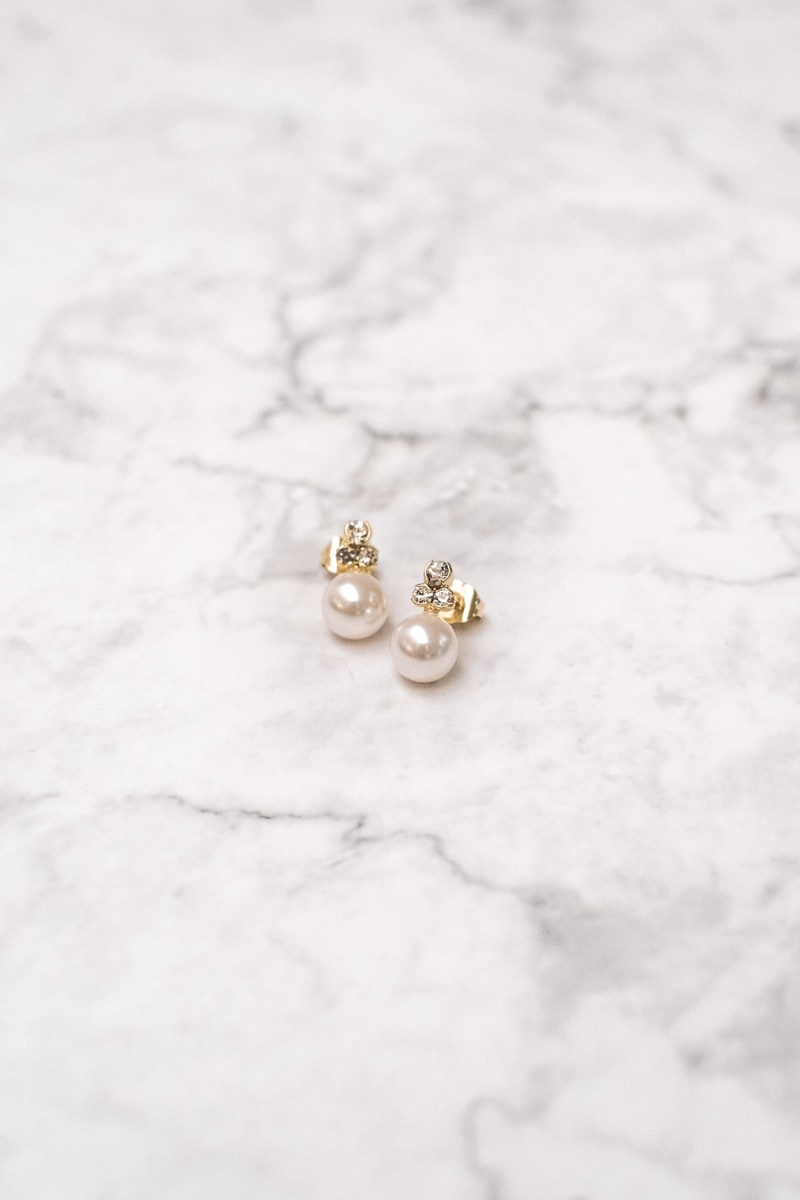 Julia Pearl Earrings, Classic, Women, Gold