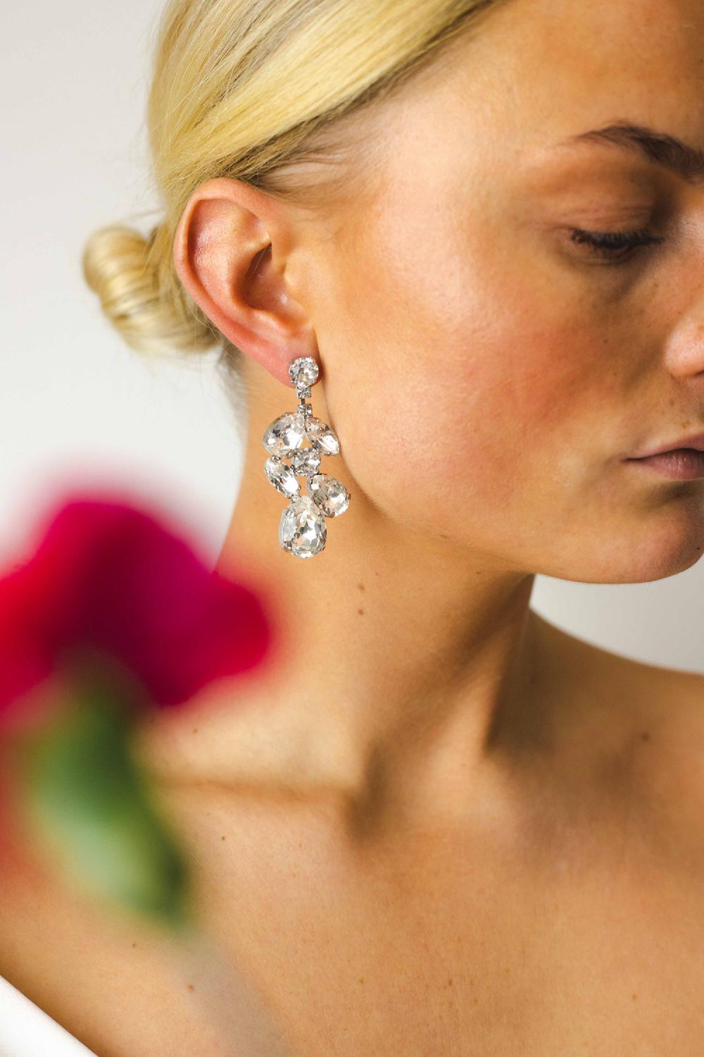 Isabeau Earrings, Women, Silver