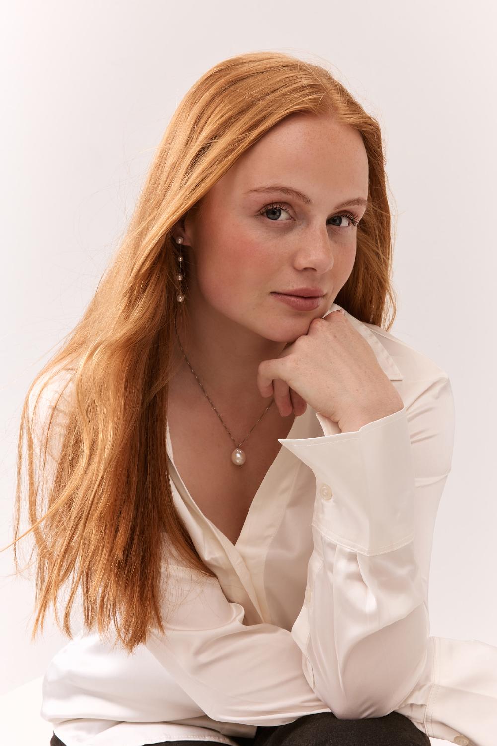 Nala Pearl Necklace, Women, Silver