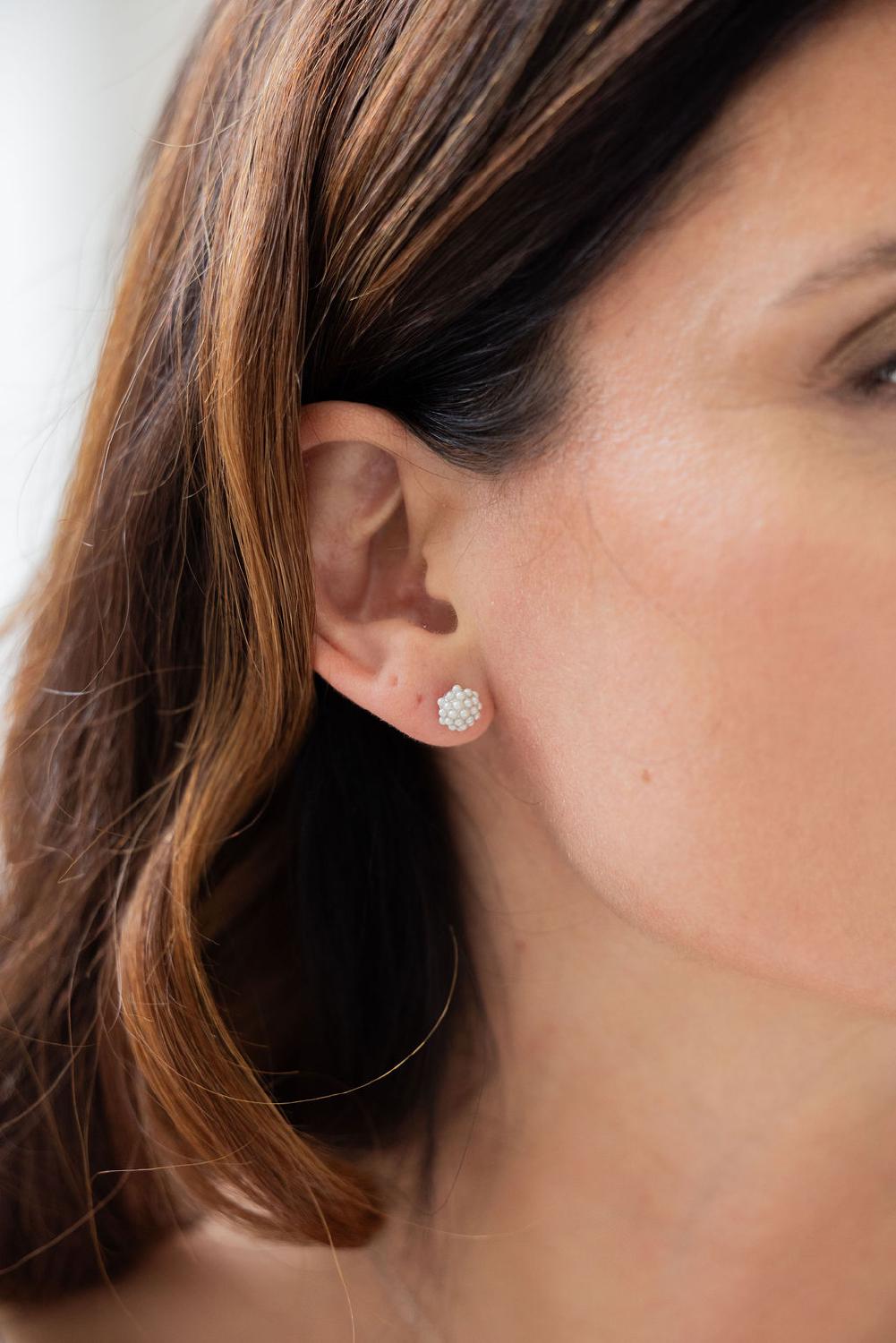 Lucia Earrings, Women, Silver