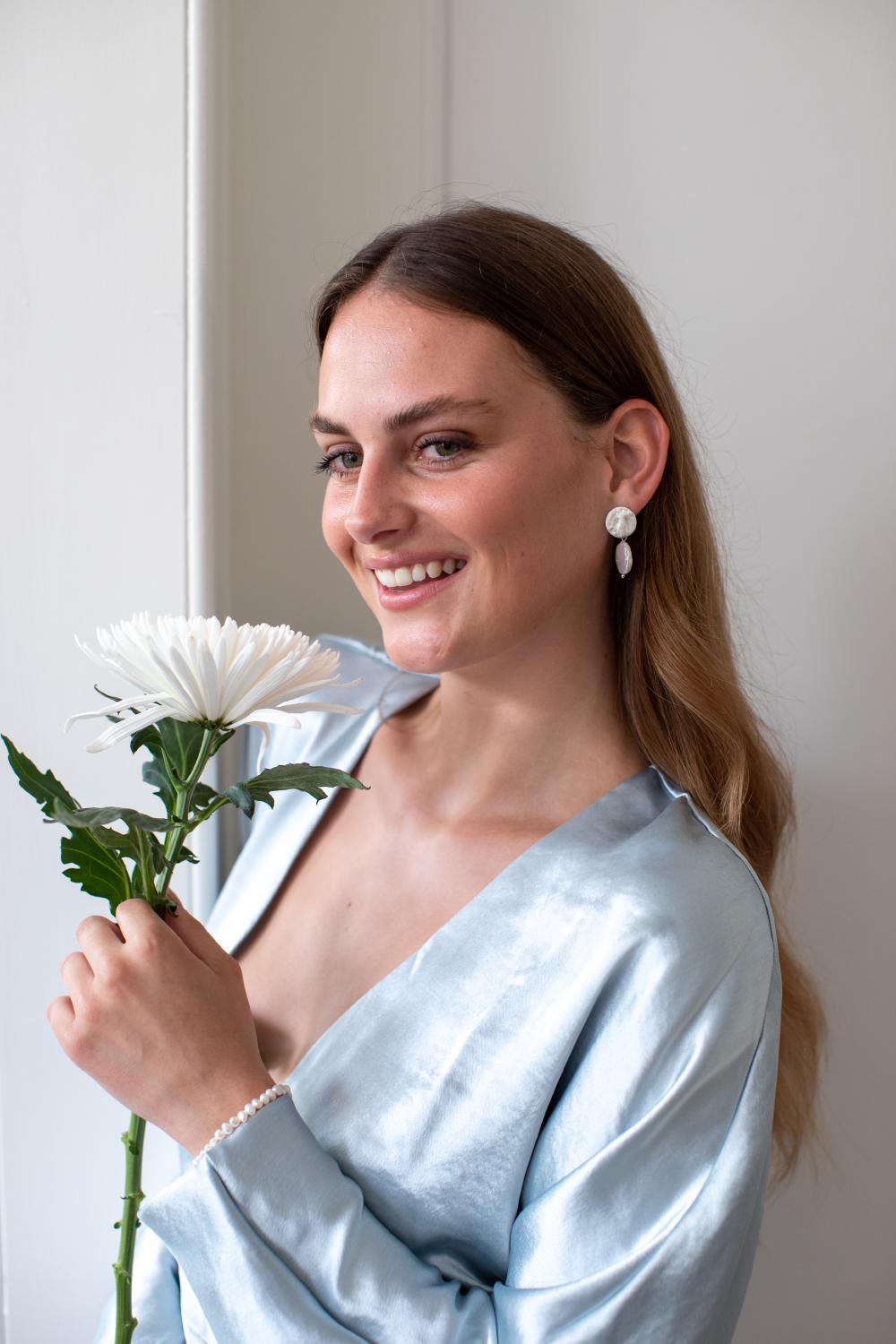 Olga Earrings, Women, Silver