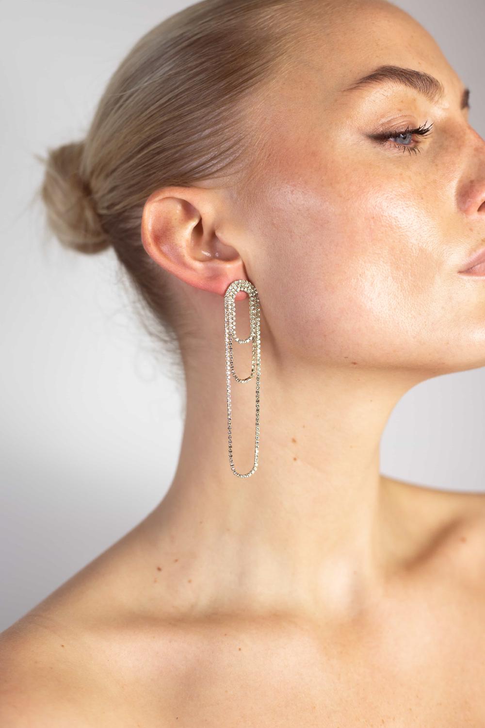 Max Earrings, Women, Gold