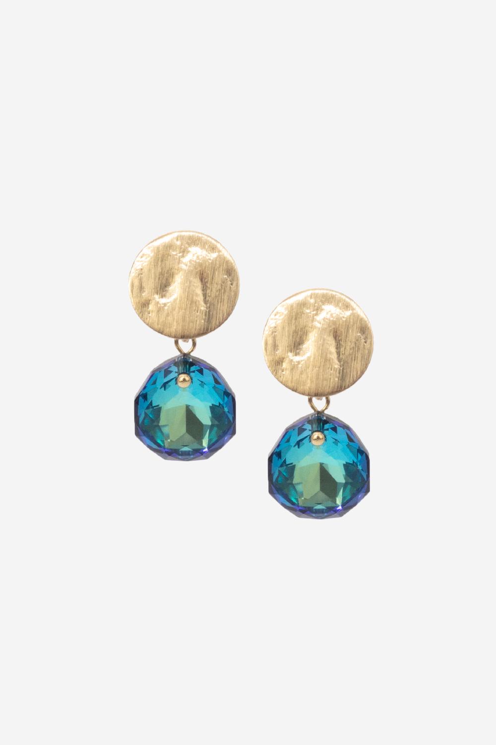 June Earrings, Women, Bermuda Blue