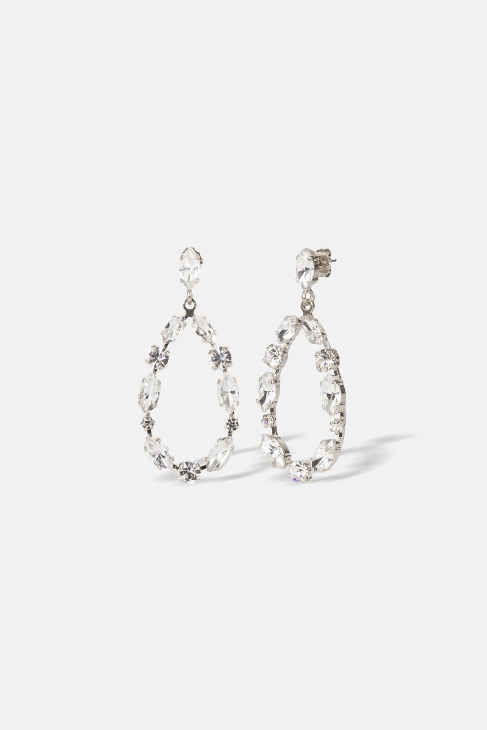 Janey Earrings, Women, Silver