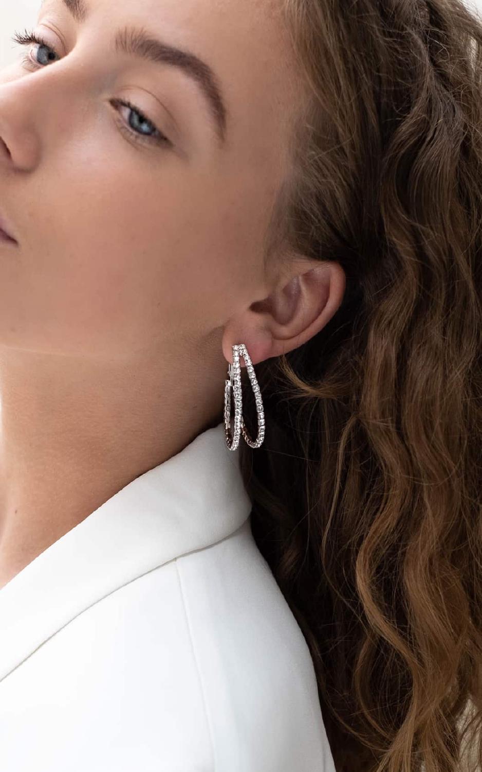 Marilyn Earrings, Women, Silver