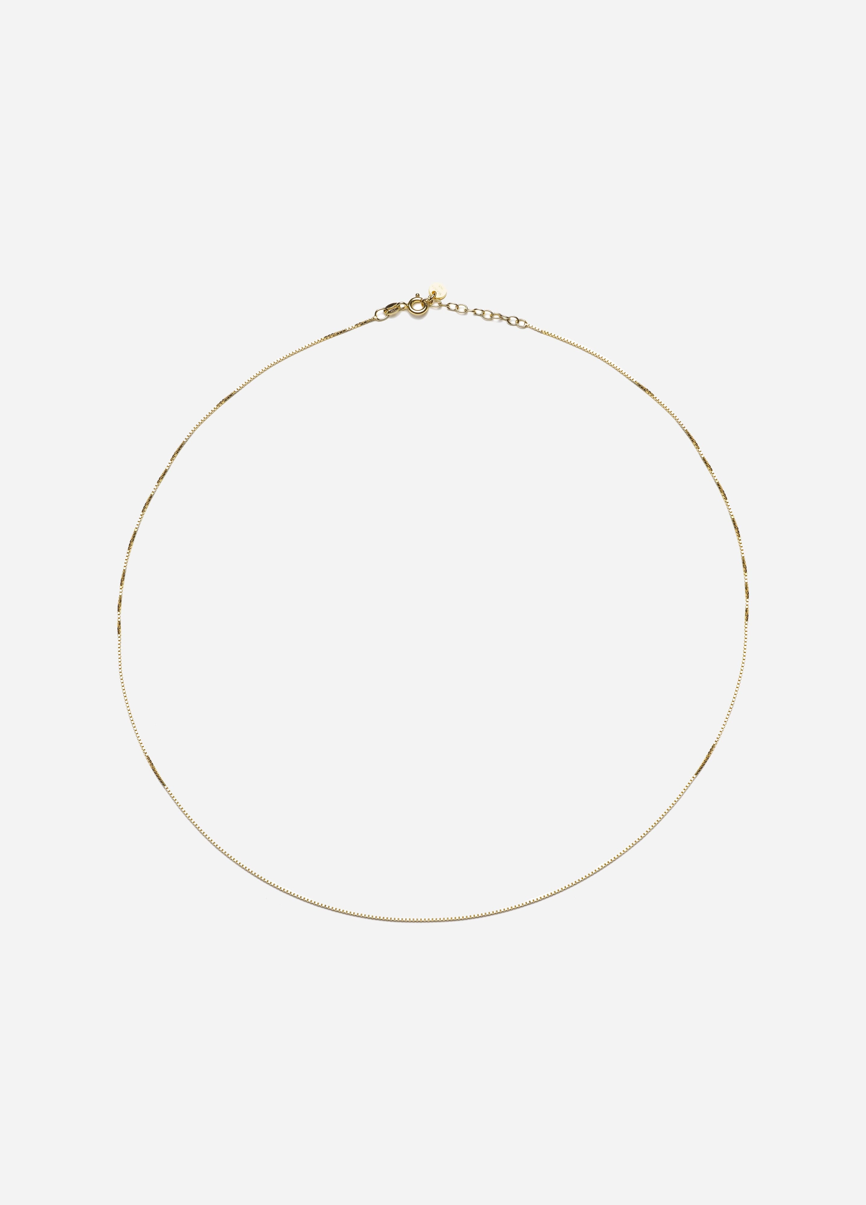 Box Chain Necklace, Subtle, Women, Gold