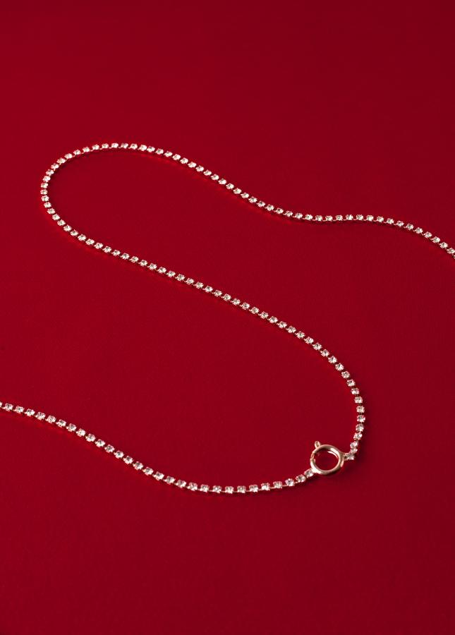 Crystal back necklace
