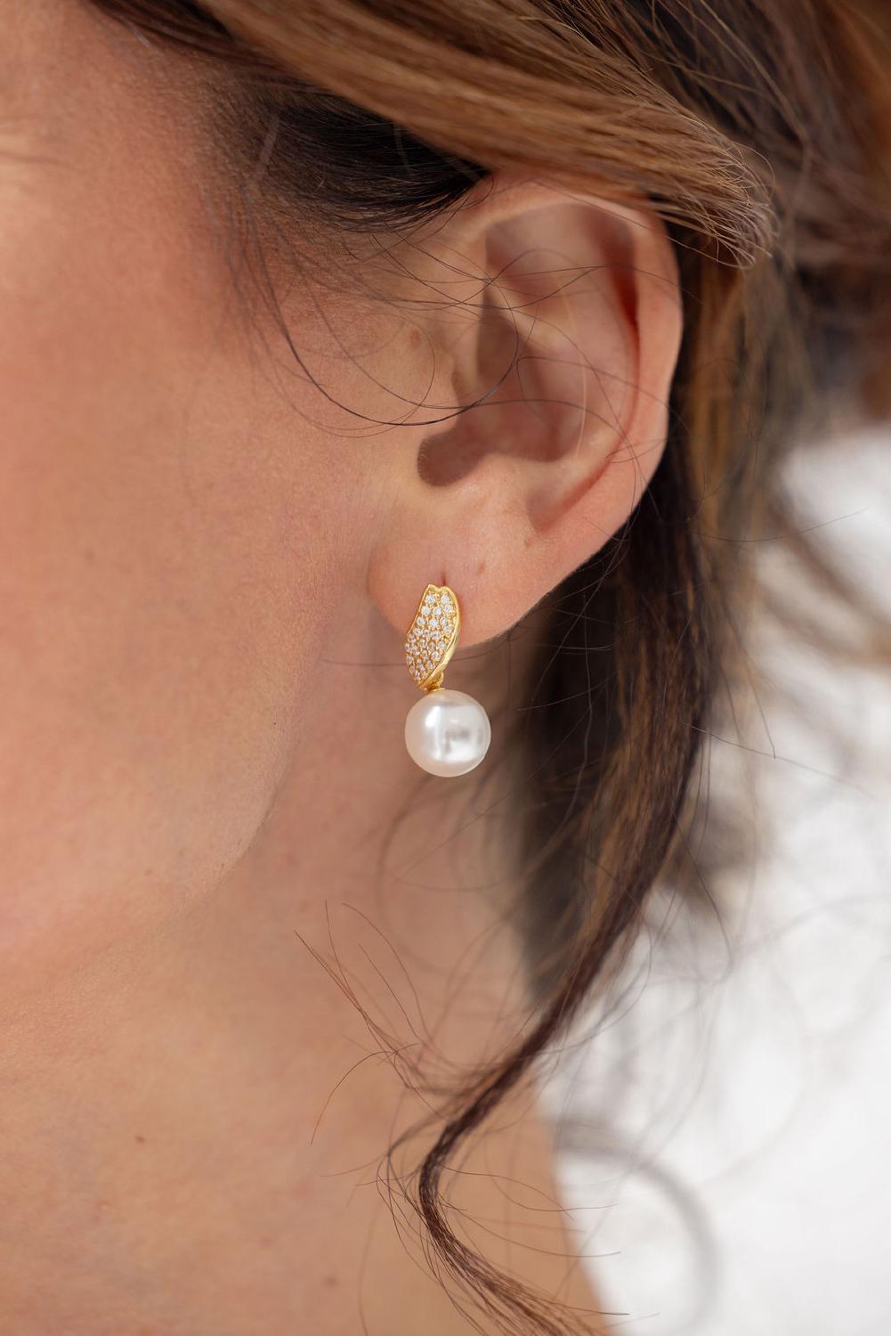 Violet Earrings, Women, Gold